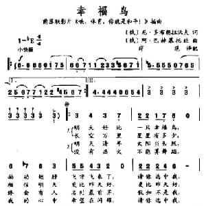 幸福鸟_外国歌谱