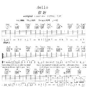 Hello 吉他谱 Lionel Richie