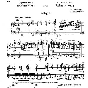 手风琴谱 | 帕蒂塔一号 佐罗塔耶夫