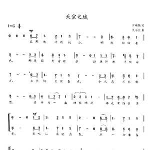 天空之城_歌谱投稿_词曲:宫崎骏 久石让