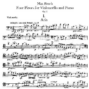 马克斯 布鲁赫 Op70 4首 大提琴