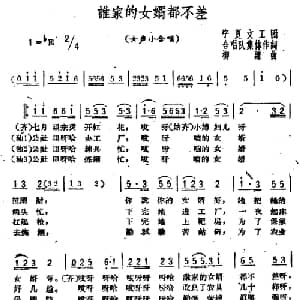 谁家的女婿都不差_合唱歌谱_词曲:集体 柳谦