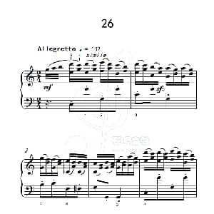 练习曲 26 钢琴谱