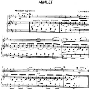 小提琴谱 | MINUET 小提琴 钢琴