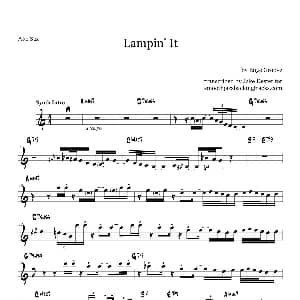 萨克斯谱 | Lampin'It 中音萨克斯