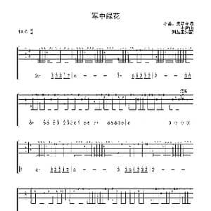 军中绿花_歌曲简谱_词曲:小曾 吴颂今 小曾