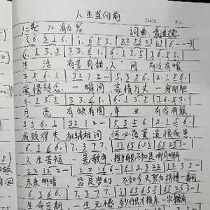 人生当向前_歌曲简谱_词曲:袁进德 袁进德