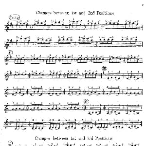 小提琴谱 | 小提琴换把练习曲 第一部分 盖洛德 尤斯特