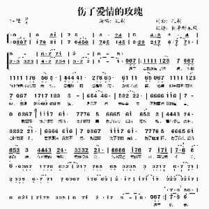 伤了爱情的玫瑰_歌谱投稿_词曲:孔朝 孔朝
