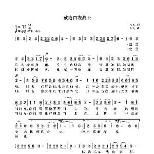 献给白衣战士_歌曲简谱_词曲:袁龙 袁龙