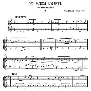 萨克斯谱 | 12首单簧管萨克斯重奏之七 莫扎特