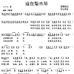 谁在敲木琴_儿歌乐谱_词曲:郭荣安 何振京