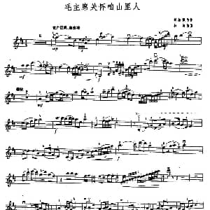 小提琴谱 | 毛主席关怀咱山里人 郑秋枫曲 林涛编曲