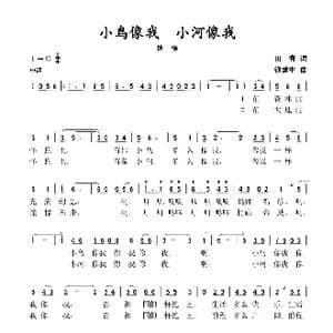小鸟像我 小河像我_歌谱投稿_词曲:田青 钱建中