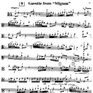 Gavotte From "mignon" 中提琴