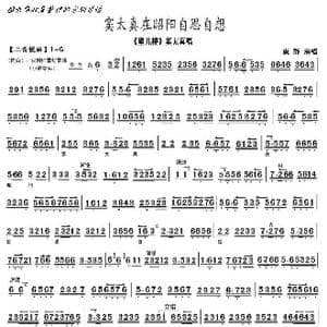 京剧 望儿楼 窦太真在昭阳自思自想_歌曲简谱