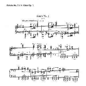 Piano Sonata No.3 in f Minor Op.5 钢琴谱 约翰内斯 勃拉姆斯
