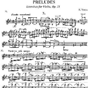 小提琴谱 | 伊萨伊作品集 Preludes Op.35 X 伊萨伊