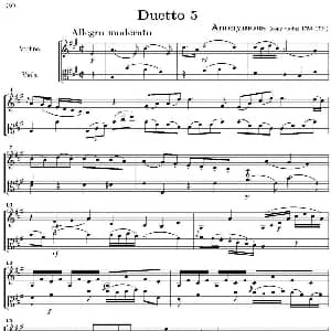 Duetto 5 小提琴 中提琴 阿诺尼莫斯