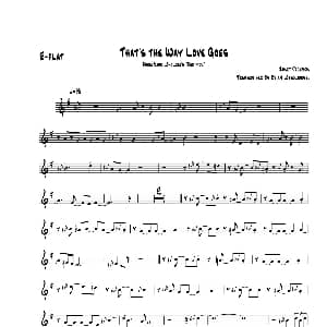 萨克斯谱 | Thats The Way Love Goes 中音萨克斯
