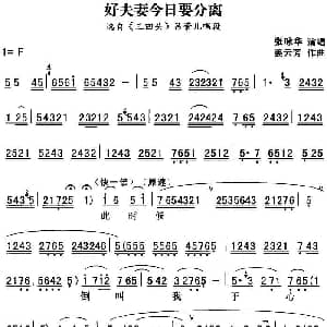 秦腔流行唱段精选 好夫妻今日要分离 选自 三回头 吕荣儿唱段 张咏华 姜云芳