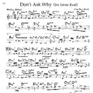 Don't Ask Why 钢琴谱