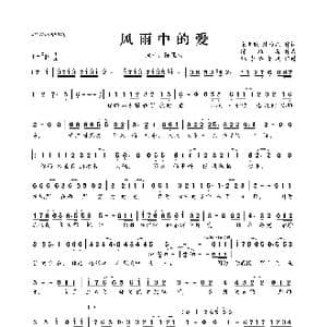 风雨中的爱_歌曲简谱_词曲:宋普照 陈雅森 陈雅森
