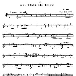 小提琴谱 | 第五学生协奏曲第二乐章 塞茨