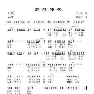寂静的夜_歌曲简谱_词曲:李大江 任清彪
