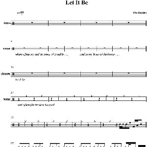 Beatles Let it be 爵士鼓谱