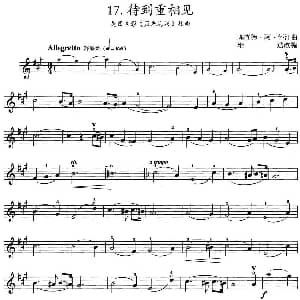 小提琴谱 | 待到重相见 美国电影 月光海湾 插曲 理查德 阿 怀汀曲 雄达改编