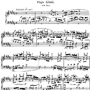 巴赫 平均律钢琴曲集 第一卷 之赋格曲 钢琴谱 巴赫