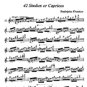 小提琴谱 | 42首练习曲或隨想曲之12 克莱采尔