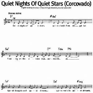 蓝调音乐:Quiet Nights Of Quiet Stars_外国歌谱
