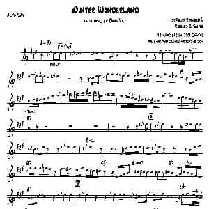 萨克斯谱 | Winter Wonderland 中音萨克斯