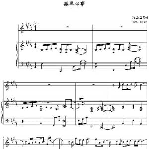 孤单心事 钢琴谱