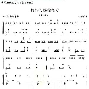 古筝谱 | 古筝练习 轮指与摇指练习 尹璐编曲
