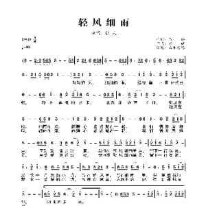轻风细雨_歌曲简谱