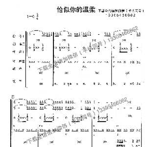 恰似你的温柔_歌曲简谱_词曲:梁弘志 梁弘志