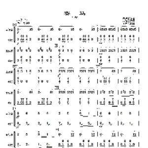 赛马_歌曲简谱_词曲: 曾加庆改编