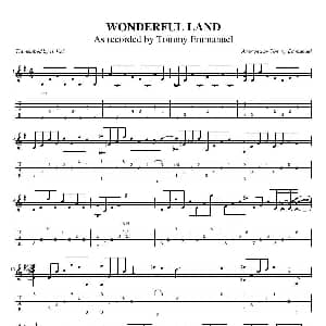 tommy emmanuel wonderful land live 吉他谱