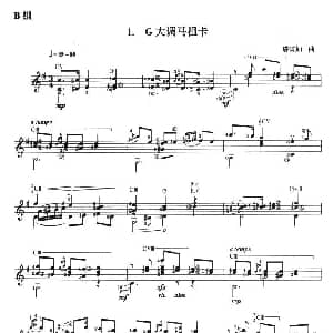 古典吉他考级八级外国乐曲B组 吉他谱 塔雷加
