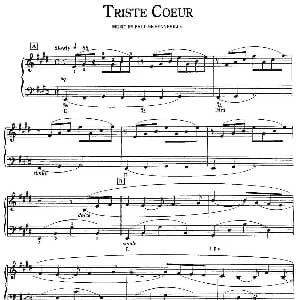 Triste Coeur 钢琴谱