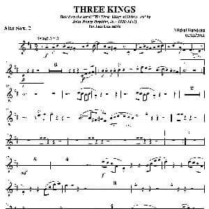 萨克斯谱 | THREE KINGS 第二中音萨克斯分谱