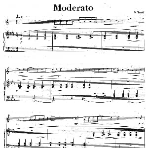 萨克斯谱 | Moderato 中音萨克所 钢琴伴奏 版本一 F Tosti