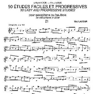 萨克斯谱 | Guy Lacour 50 首萨克斯练习曲之21 Guy Lacour