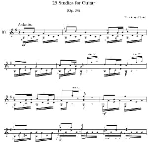 Napoleon Coste 25 Studies,Op.38 吉他谱