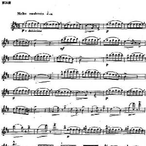 长笛曲谱 | 长笛练习曲100课之第26课 八度连音的吹法