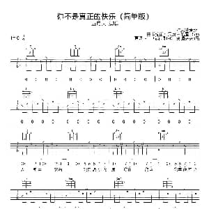 你不是真正的快乐 吉他谱 五月天 黑皮吉他屋