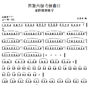 笛箫六级考级曲目 音阶琶音练习 王其书编曲